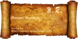 Masan Razmus névjegykártya